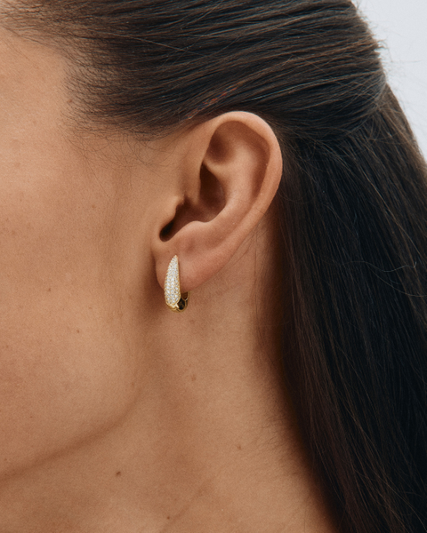 Crest Sparkle Hoops S Gold earrings Guld