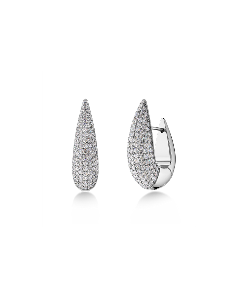 Crest Sparkle Hoops L Hoops Silver