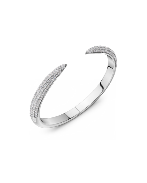 Crest Sparkle Bangle Jewellery Silver