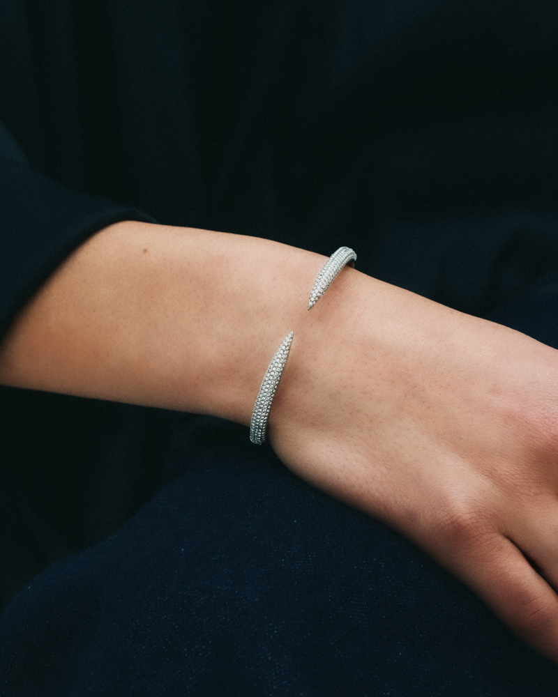 Crest Sparkle Bangle Bangles Silver