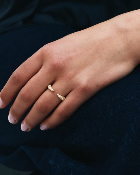 Crest Sparkle Ring Gold rings Guld