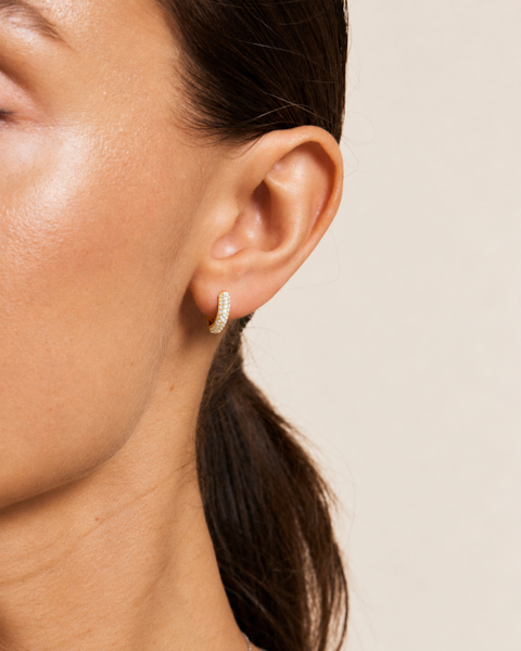 Luxe Sparkle Hoops S Gold earrings Guld