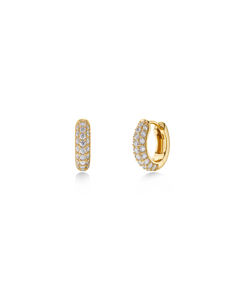 Luxe Sparkle Hoops S Hoops Gold