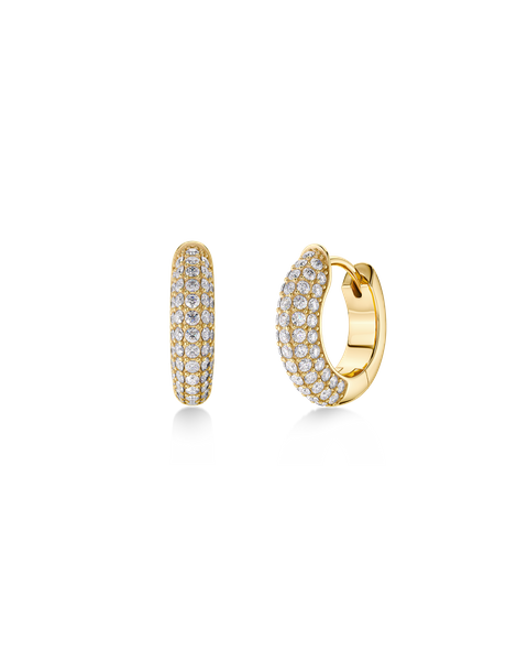 Luxe Sparkle Hoops L Gold earrings Guld