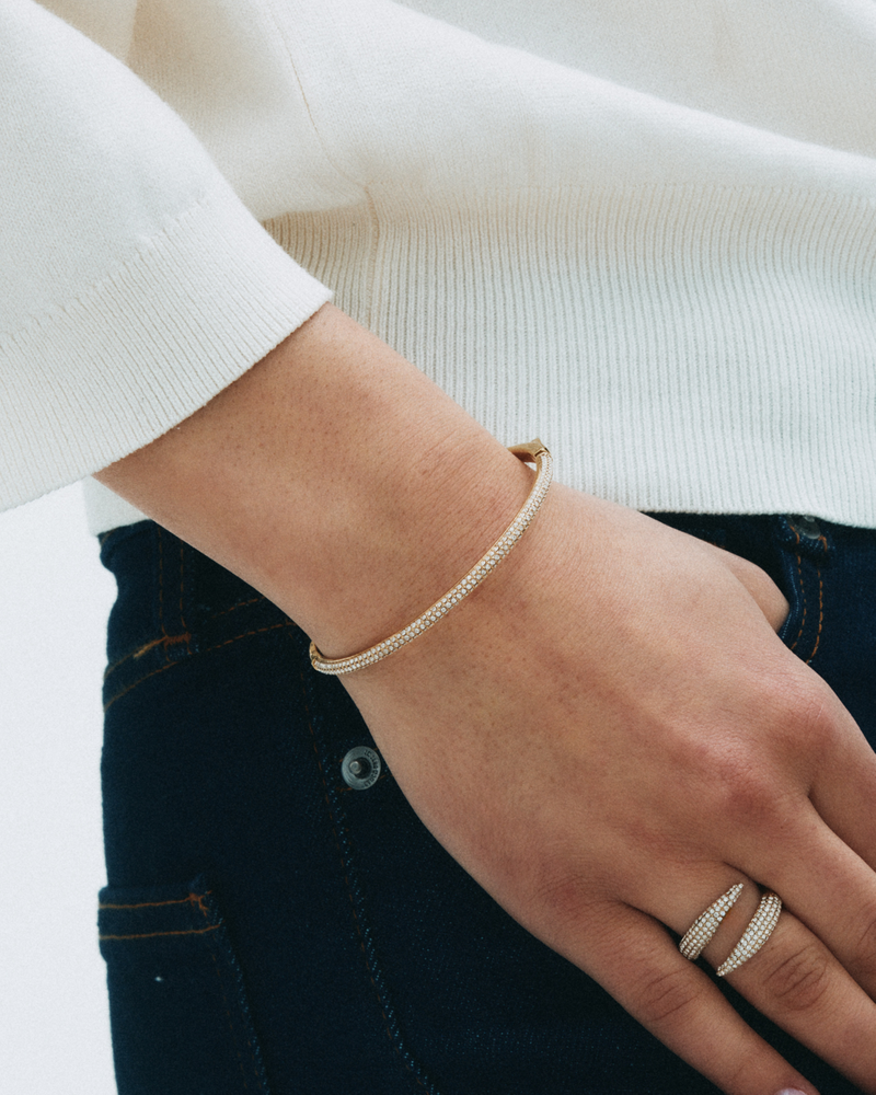 Luxe Sparkle Bangle Bangles Gold