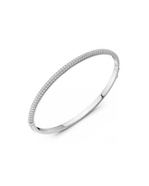 Luxe Sparkle Bangle Engravable jewellery Silver