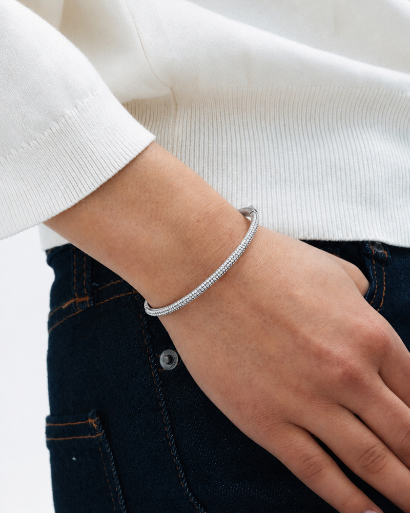 Luxe Sparkle Bangle Bangles Silver