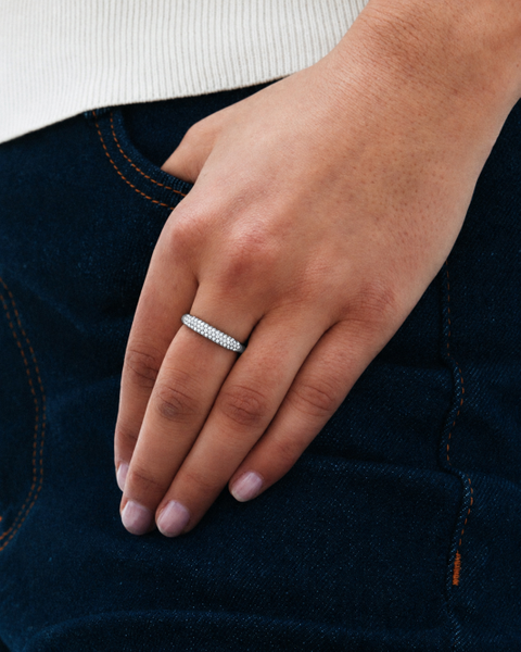 Luxe Sparkle Ring Jewellery Silver