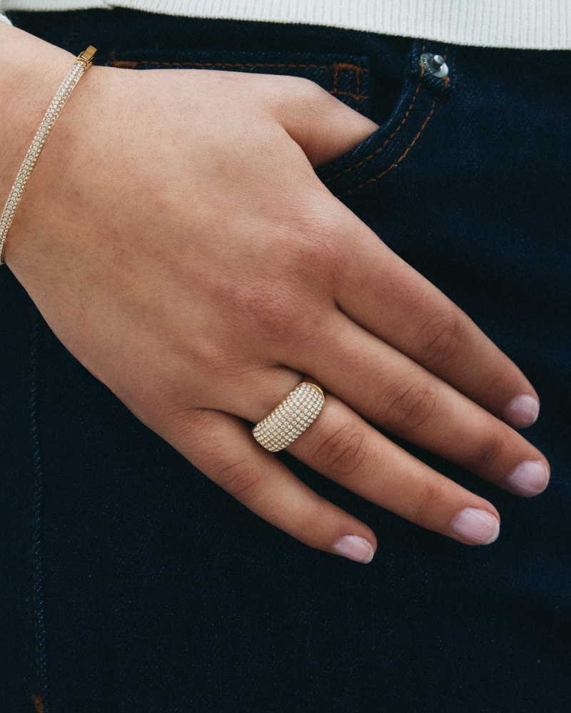 Luxe Sparkle Ring Maxi Gold rings Gold