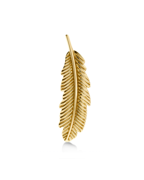 Feather Brooch Jewellery Guld