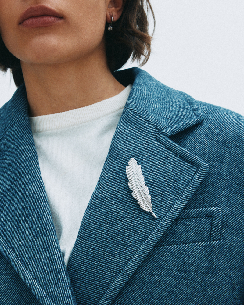 Feather Brooch Brooches Silver