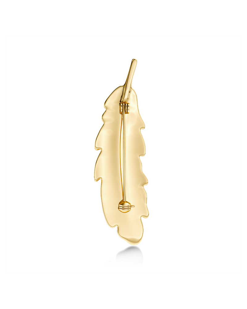 Feather Brooch Brooches Gold