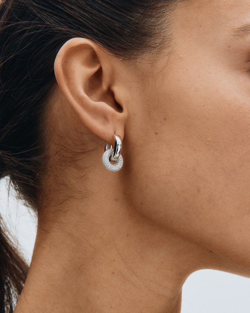 Eternal Pavé Earrings Silver earrings Silver