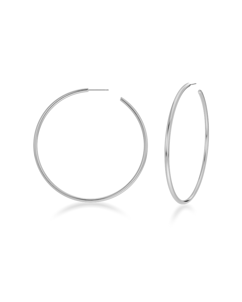 Hoops Earrings Large Hoops Silver