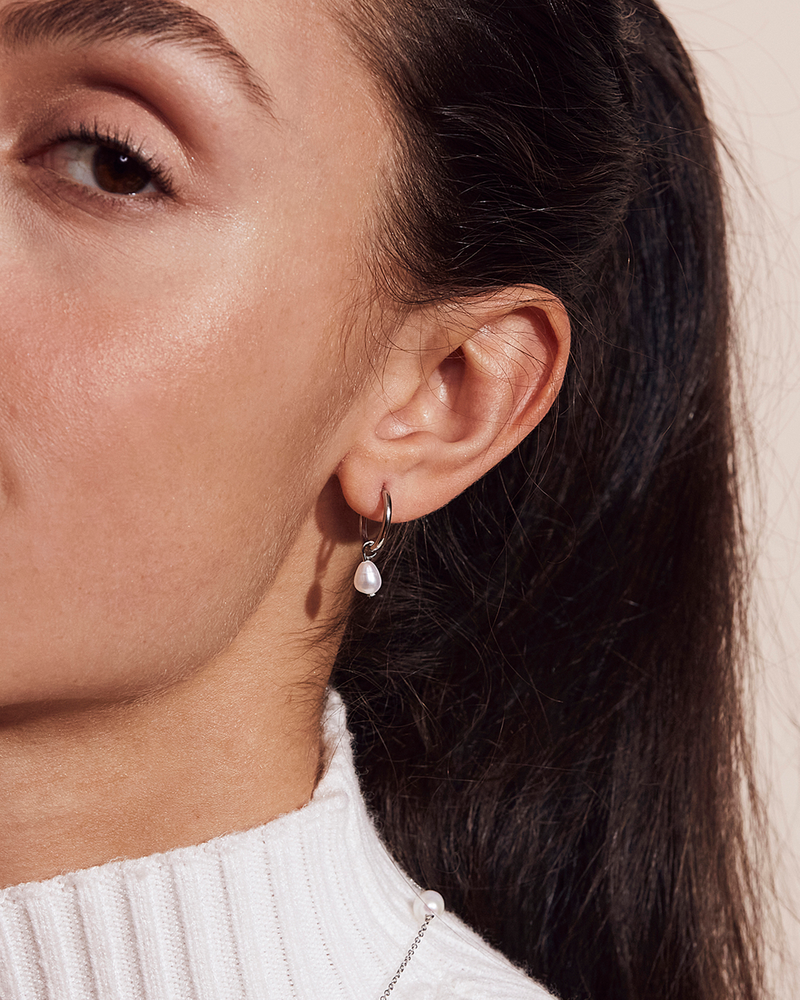 Perla Hoops Creolen Silber
