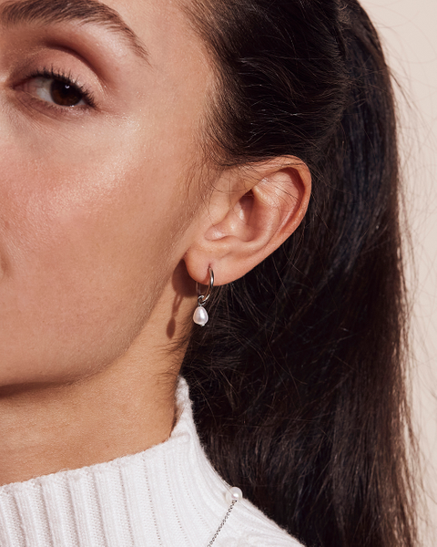 Perla Hoops Bestsellers Silver