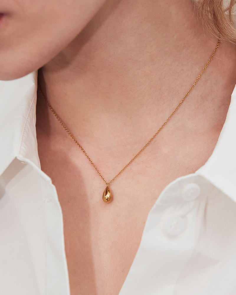 Drop Mini Necklace Goldhalsketten Gold