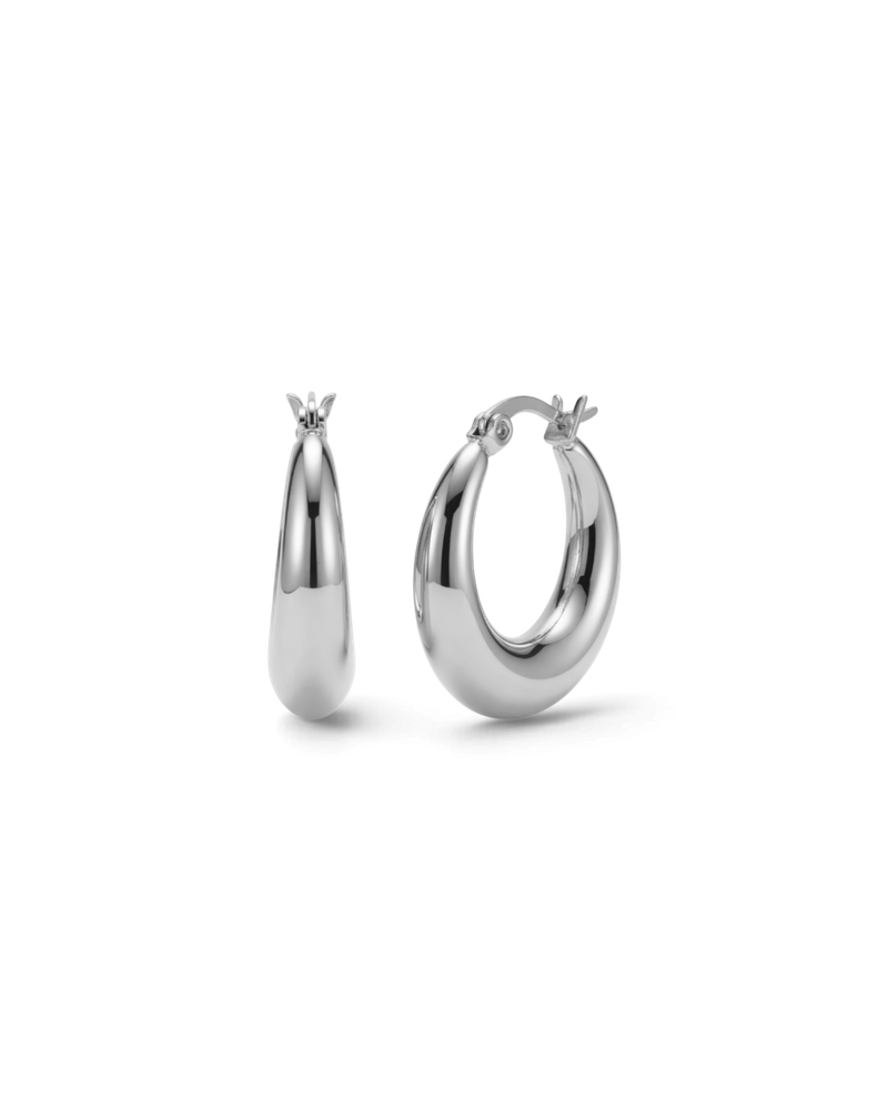 Flow Hoops S Creolen Silber