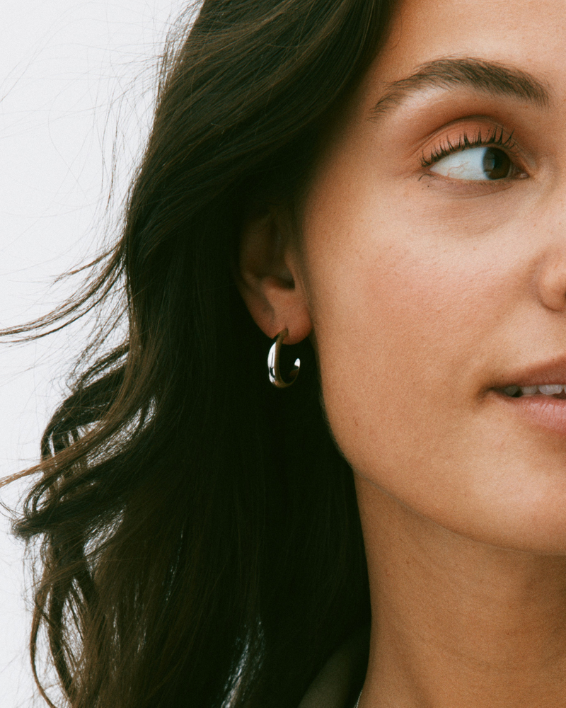 Furo Creoles Earrings Silver