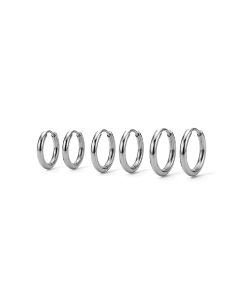 Triple Pair Hoops Bestsellers Sølv