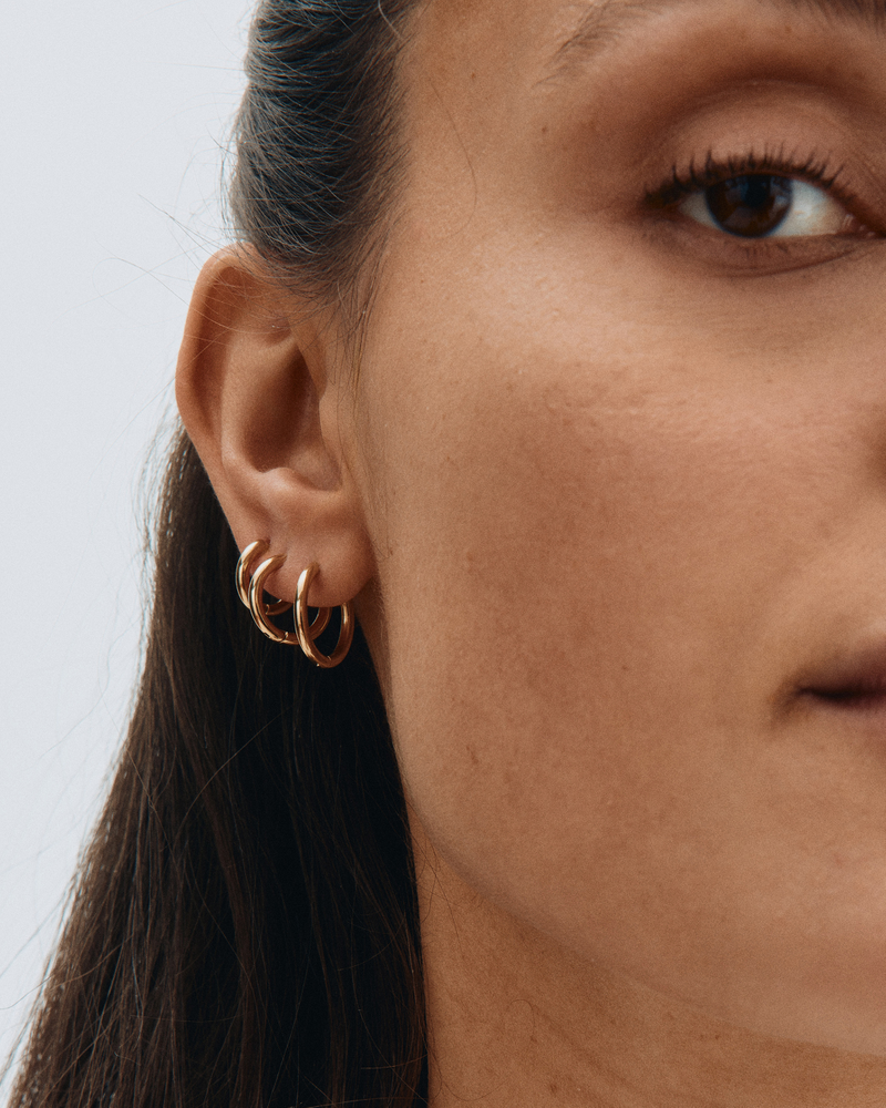 Triple Pair Hoops Hoops Goud