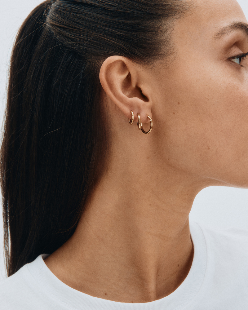Triple Pair Hoops Hoops Goud