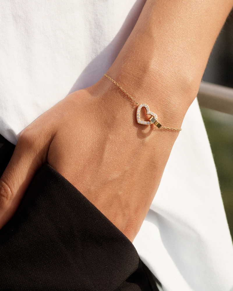 Eternal Heart Bracelet Kultaiset rannekorut Kulta