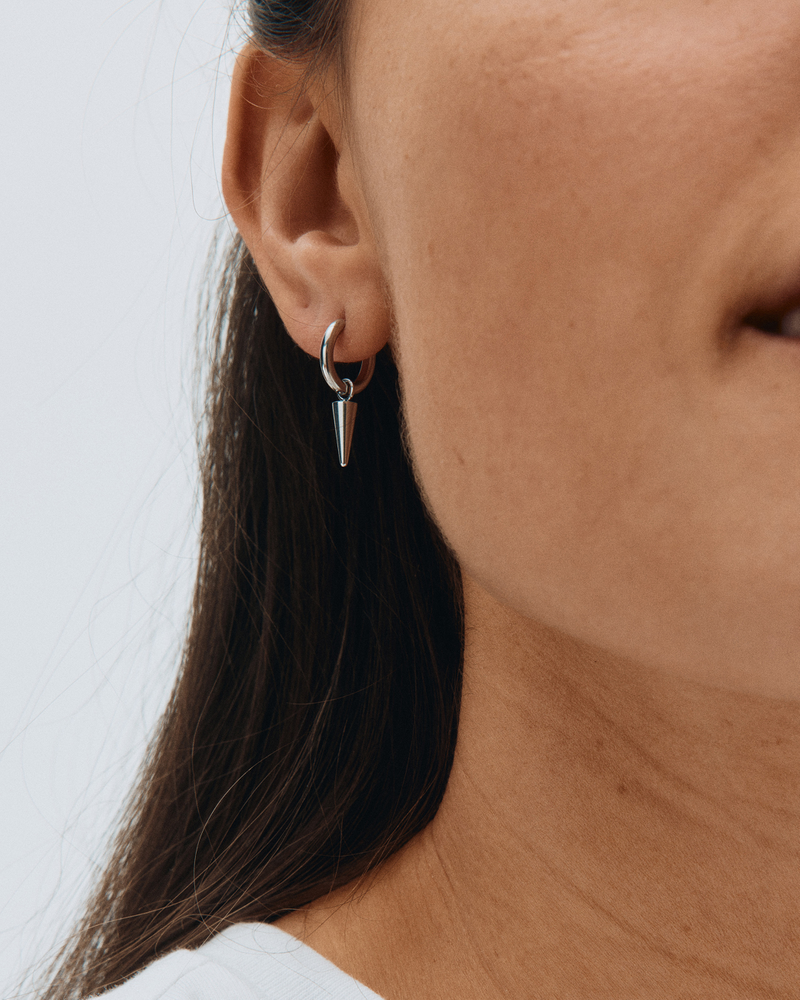 Peak Hoops Mini Hoops Silver