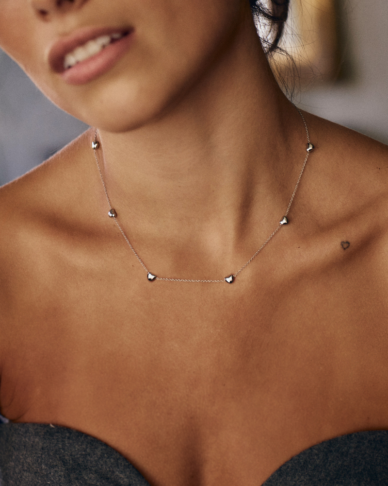 Barley Necklace Multi Silver necklaces Silver