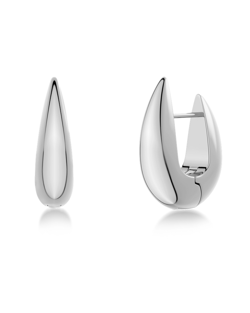 Crest Hoops L Hoops Silver