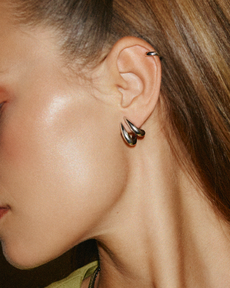 Spire Hoops L Hoops Silver