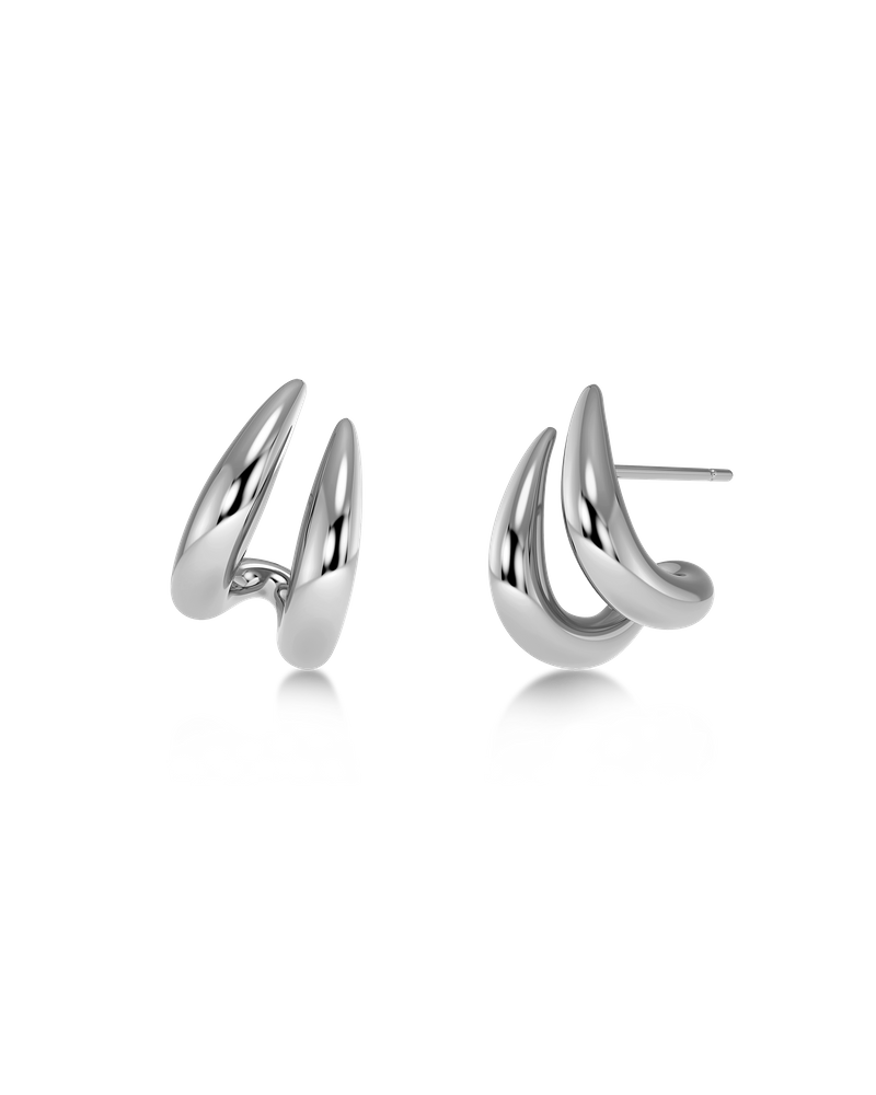Spire Hoops L Hoops Silver