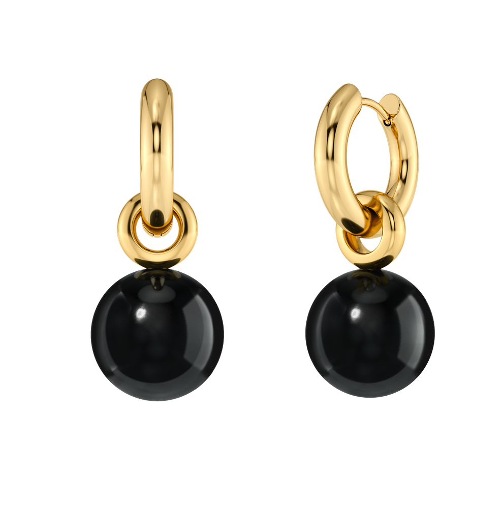 Aura Hoops L Hoops Gull/Svart
