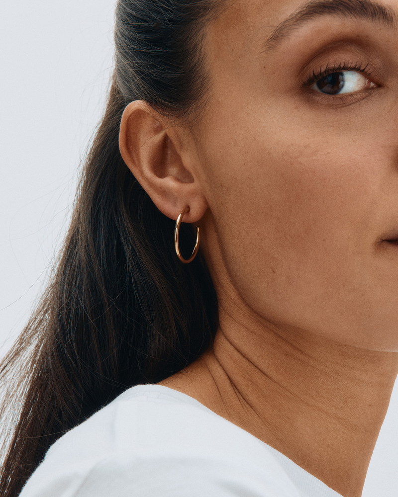 Hoops Earrings Medium Creolen Gold