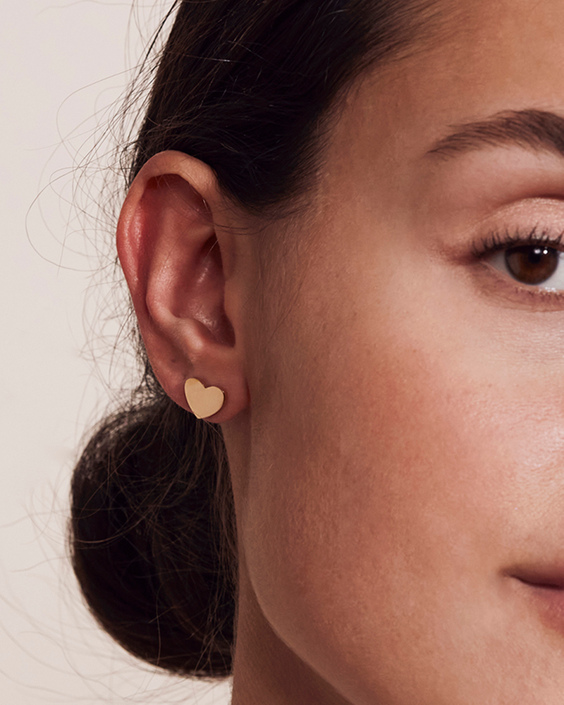 Pure Heart Studs Studs Gold