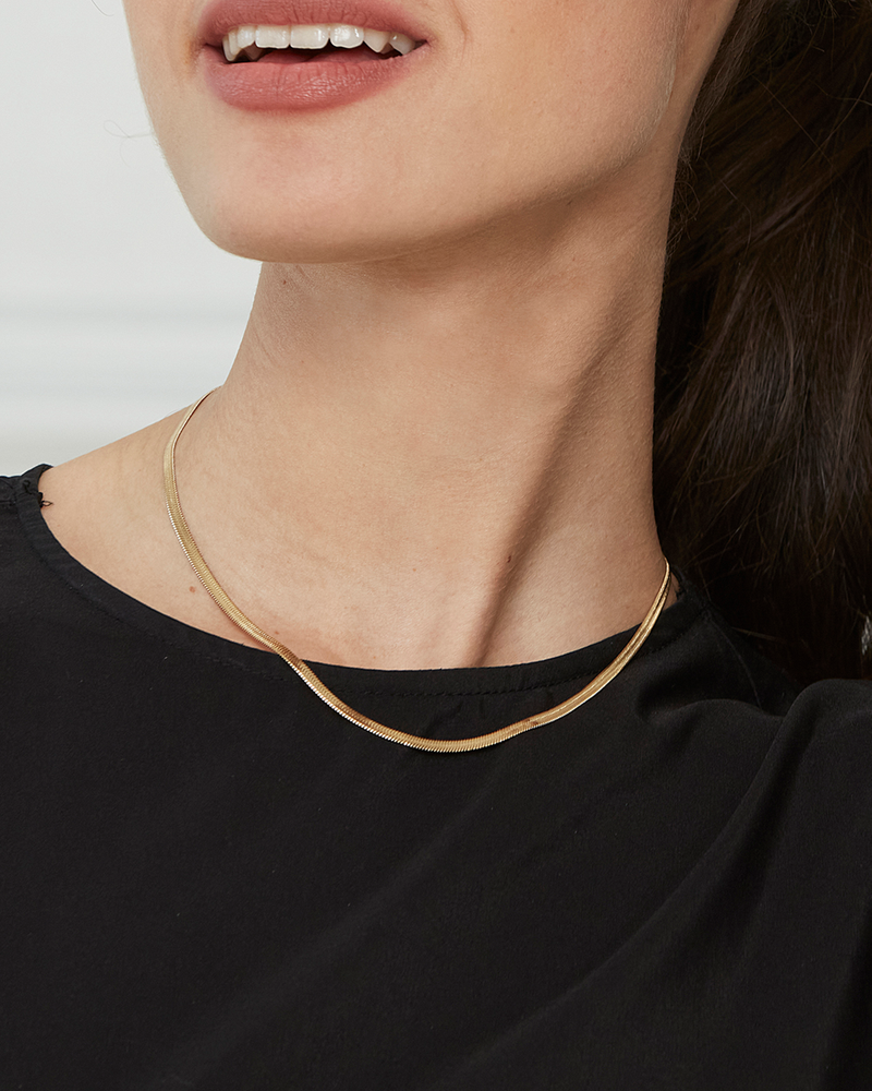 Herringbone Chain 40 cm Gold jewellery Gold