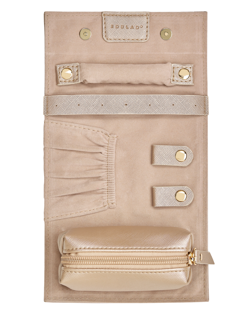 Jewellery Roll Small Korujen säilytys Beige/Kulta