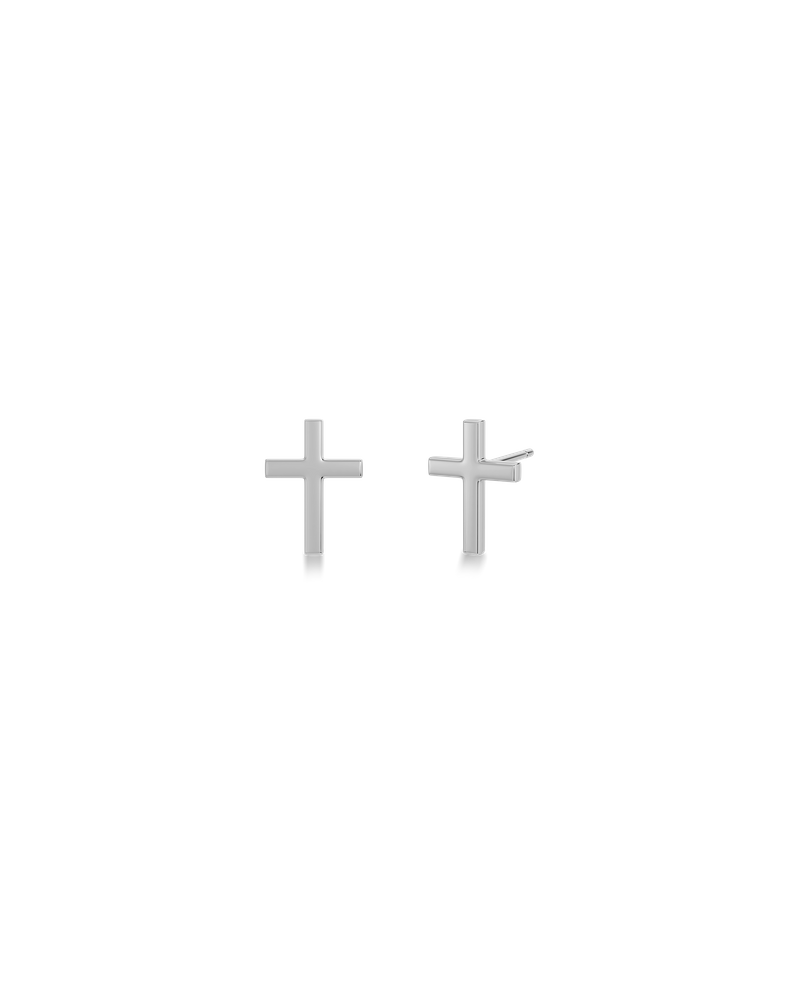 Spirit Cross Studs Studs Silver