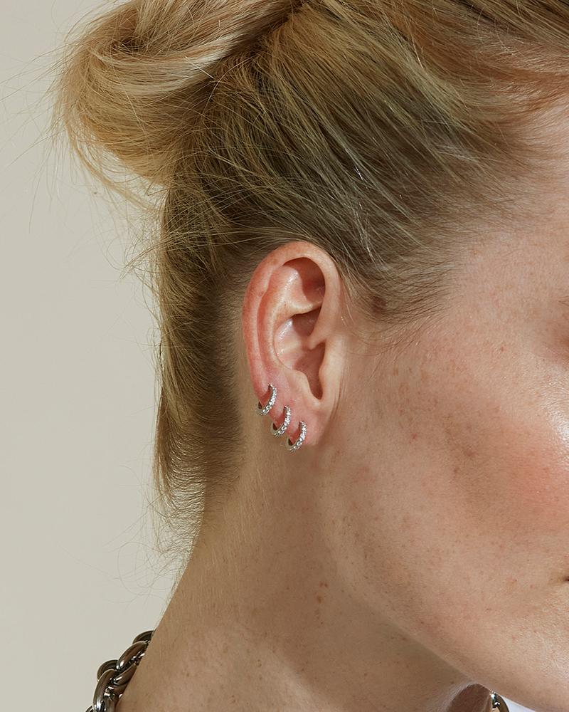 Glow Earrings Mini Zilveren oorbellen Zilver