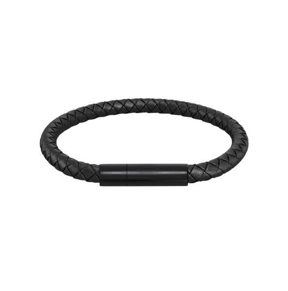 Franky Bracelet Leather Bestsellers Svart/Svart