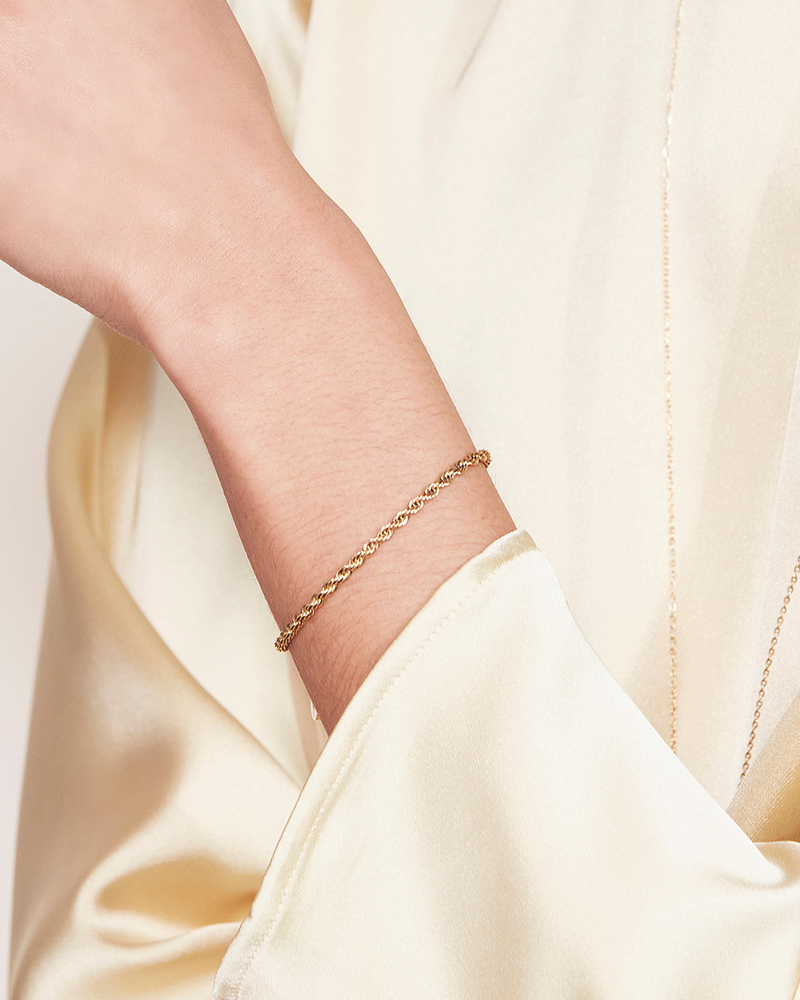 Rope Chain Bracelet Guldarmband Guld