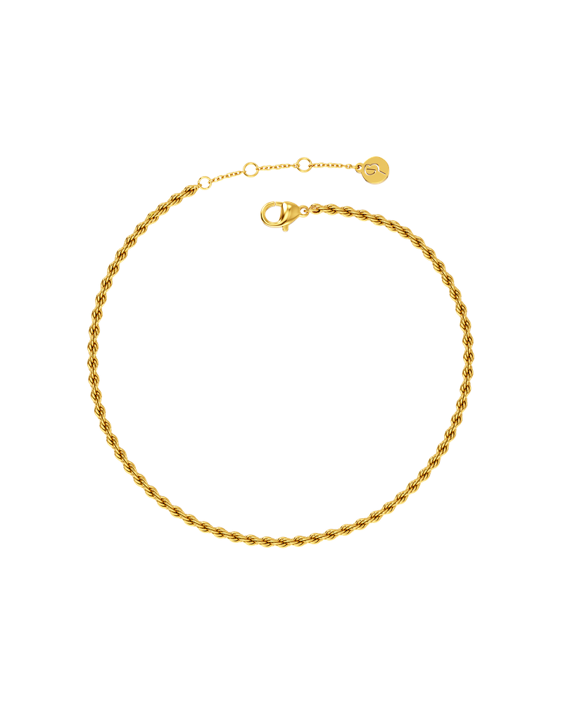 Rope Anklet Goldene Fußkettchen Gold