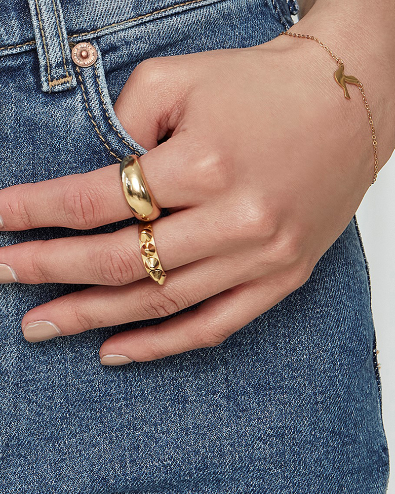 Peak Ring Single Gold rings Gold