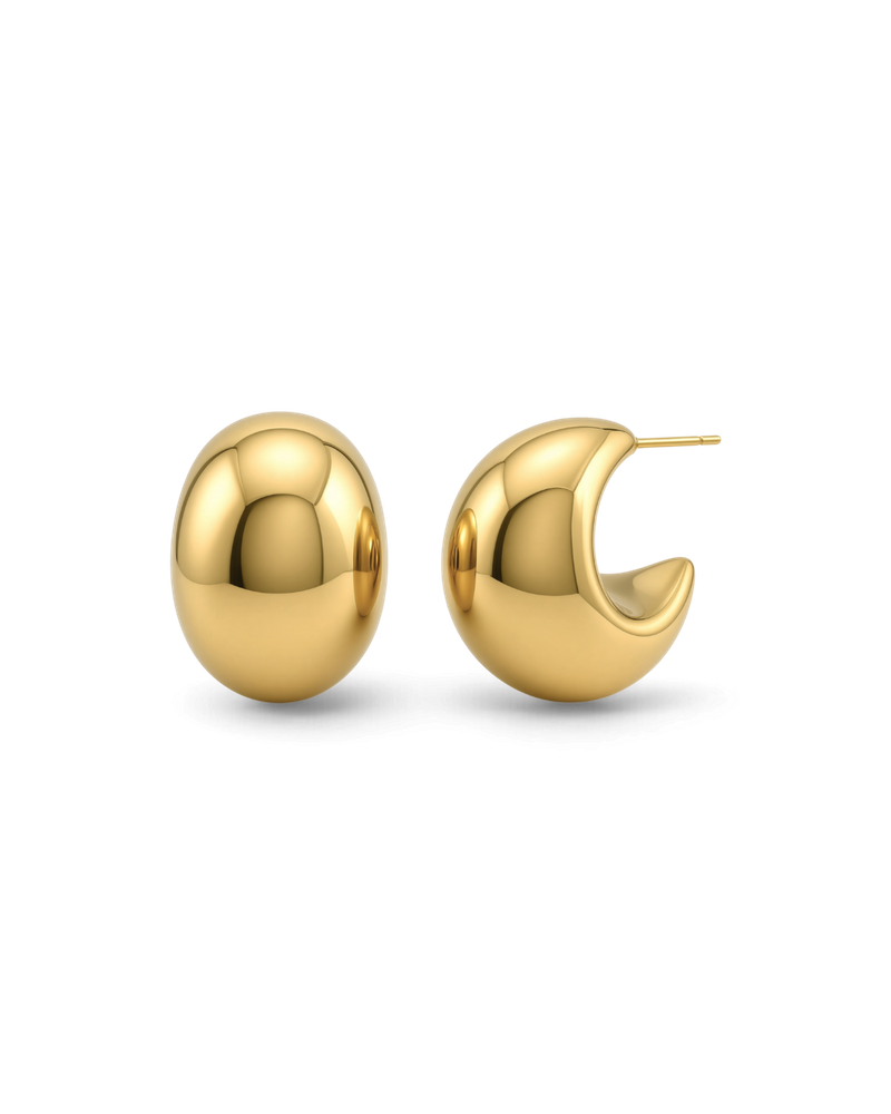 Bold Creoles L Earrings Gold