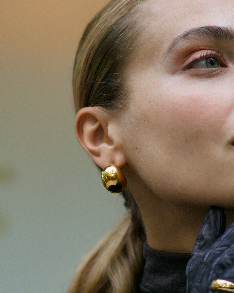 Bold Creoles L Earrings Gold