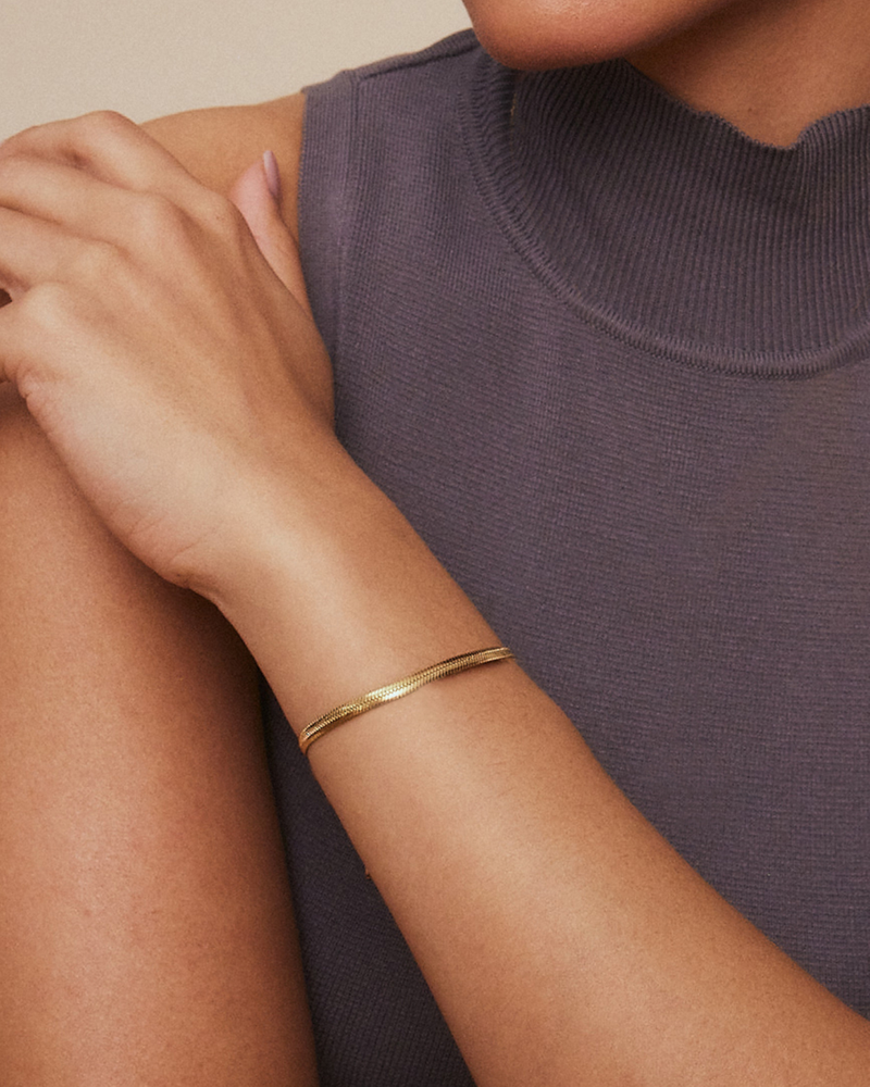 Herringbone Bracelet Guldarmband Guld