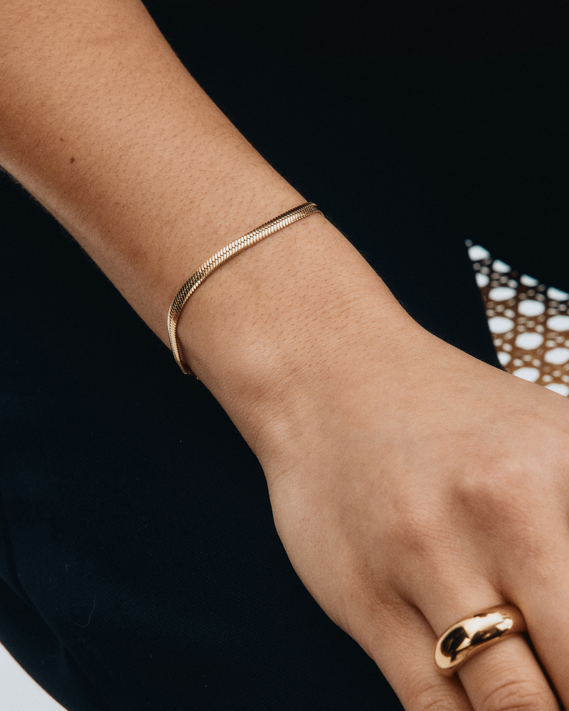 Herringbone Bracelet Guldarmband Guld