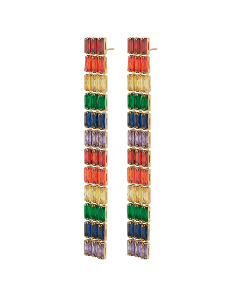 Rainbow Earrings Maxi Gold earrings Kulta/Monivärinen