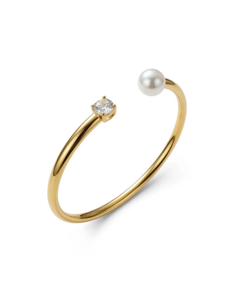 Luna Bangle Jäykät rannekorut Kulta