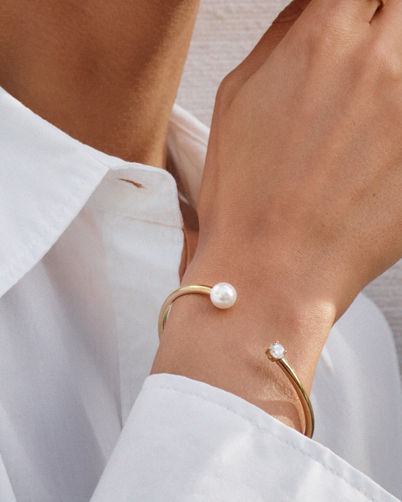 Luna Bangle Jäykät rannekorut Kulta